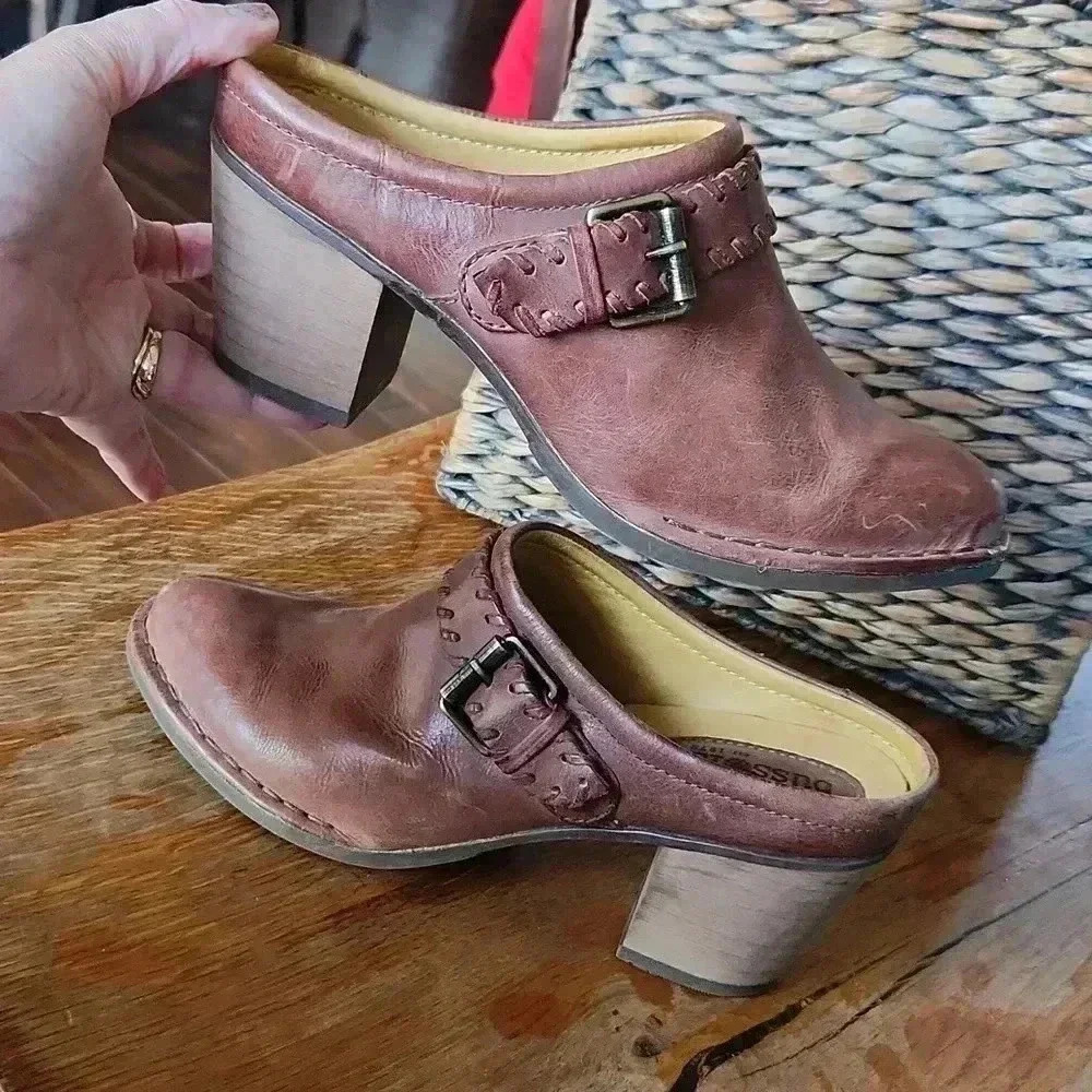 Bussola Woodsville Leather Mules Size 8 Tan‎ - Picture 7 of 14